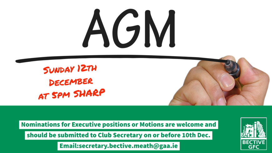 Bective GFC Club 2021 AGM Notice