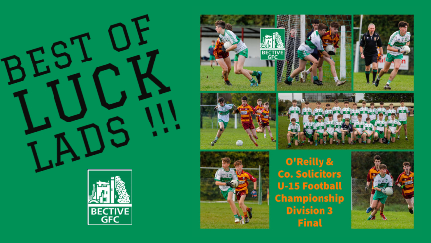 O’Reilly & Co. Solicitors U-15 Football Championship Division 3 – Final – Ticket Info