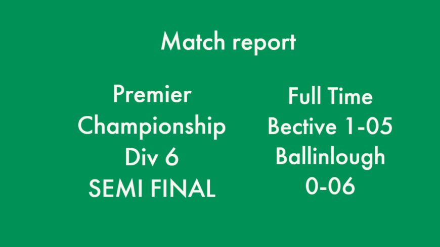 Meath Cleaning Supplies – Premier Football Championship – Division 6 – Semi Final